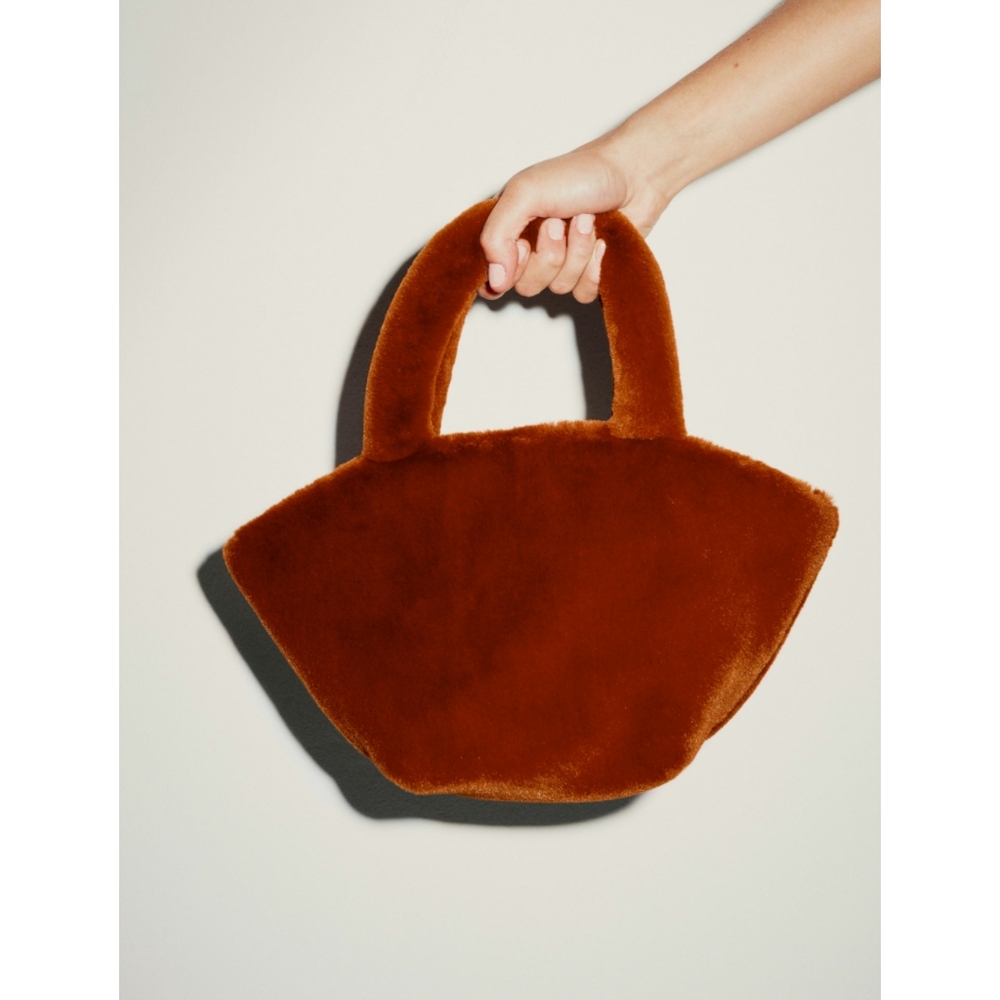 ZARA Handbag Faux Fur Textured Mini Bag